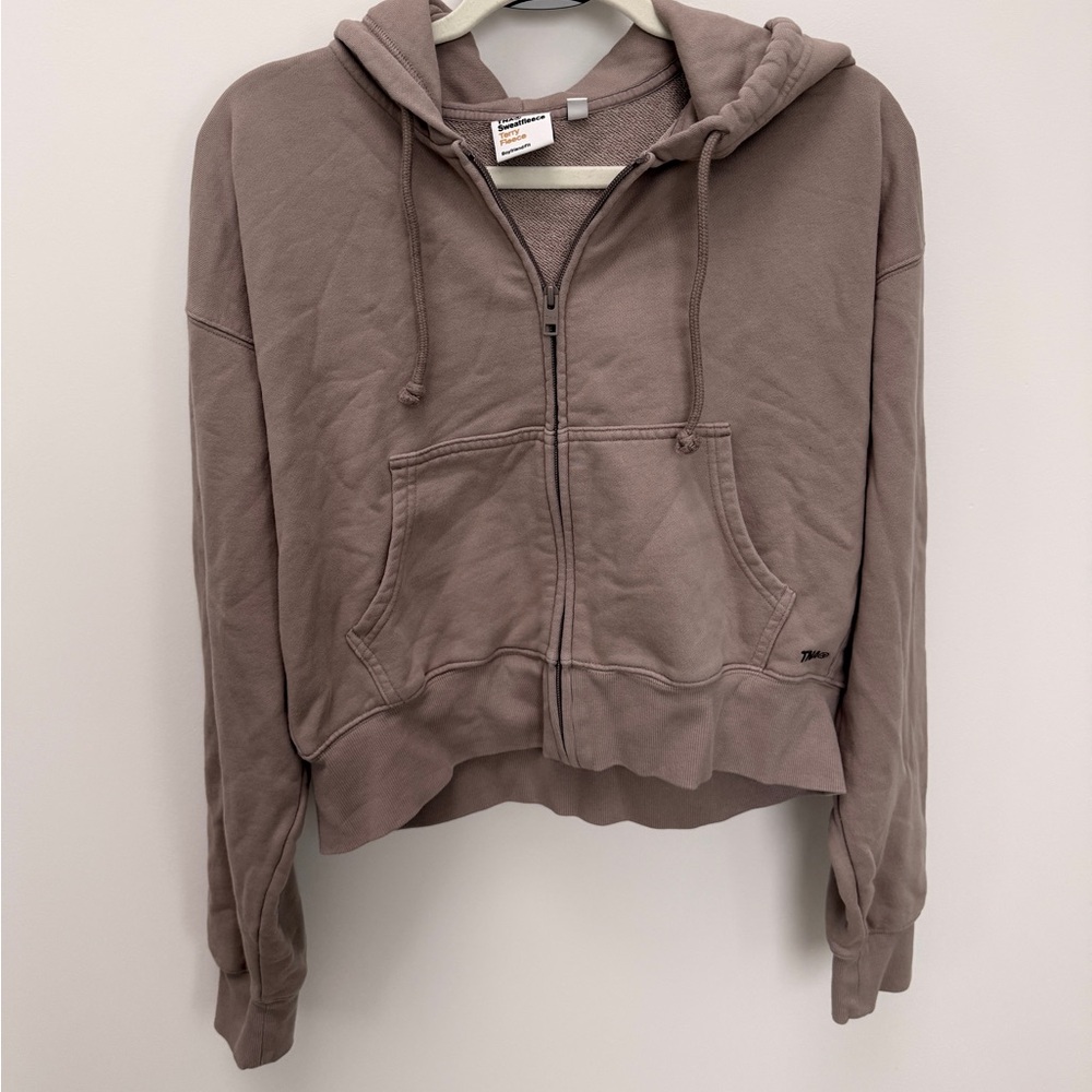 Aritzia TNA Cozy Sweatfleece Boyfriend Boxy Zip Hoodie - Picture 4 of 5